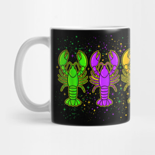 Mardi Gras Crawfish Trio Funny Lobster Parade Carnival Design Mug