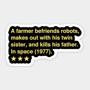 Poorly Rated Star Wars Movie Review Sticker