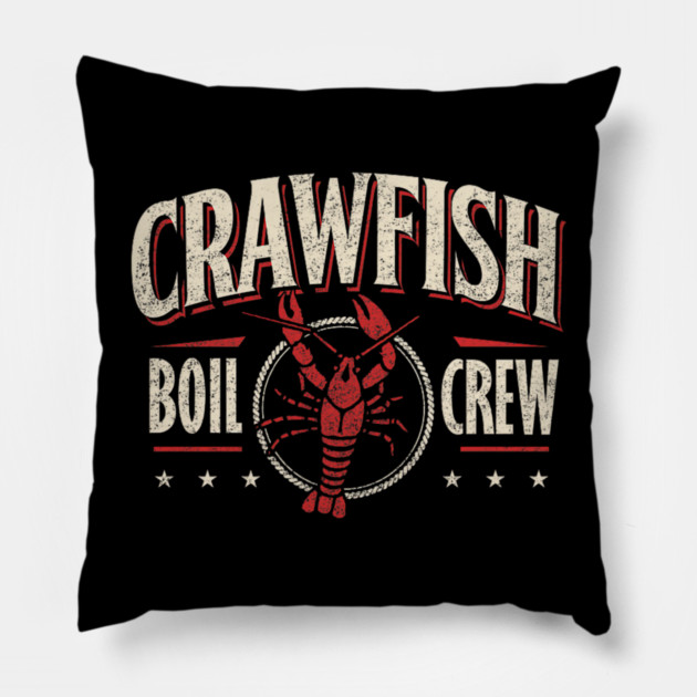 Crawfish Boil Crew Cajun Season Lover Party Funny Pillow by yangho