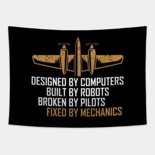 Aircraft Maintenance Technician Airplane Mechanic Tapestry