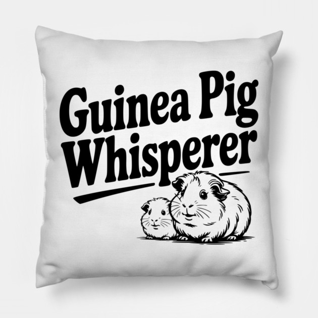 Guinea Pig Whisperer Pillow by Frank Ring