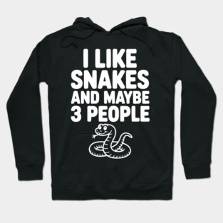 I Like Snakes and Maybe 3 People Hoodie