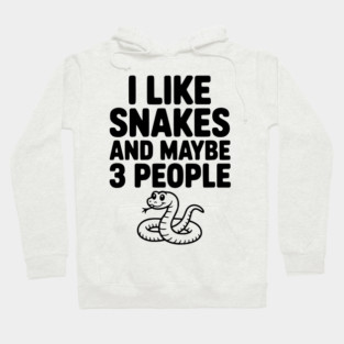 I Like Snakes and Maybe 3 People Hoodie