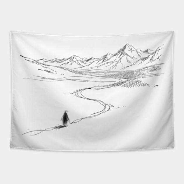 Nihilist Penguin Tapestry by Creatifly Graphic Tees