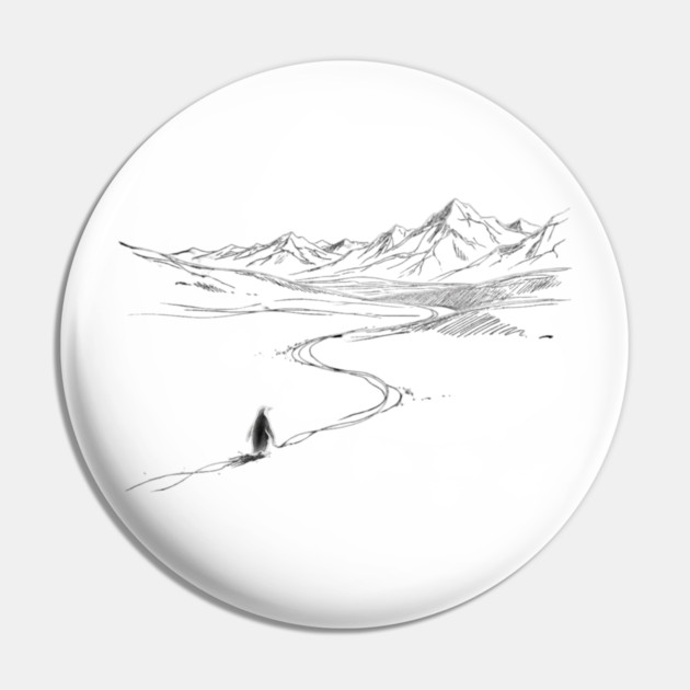 Nihilist Penguin Pin by Creatifly Graphic Tees