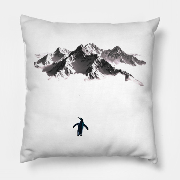 Nihilist Penguin Pillow by Creatifly Graphic Tees