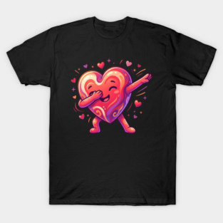 Dabbing Heart Cute Love Humor T-Shirt