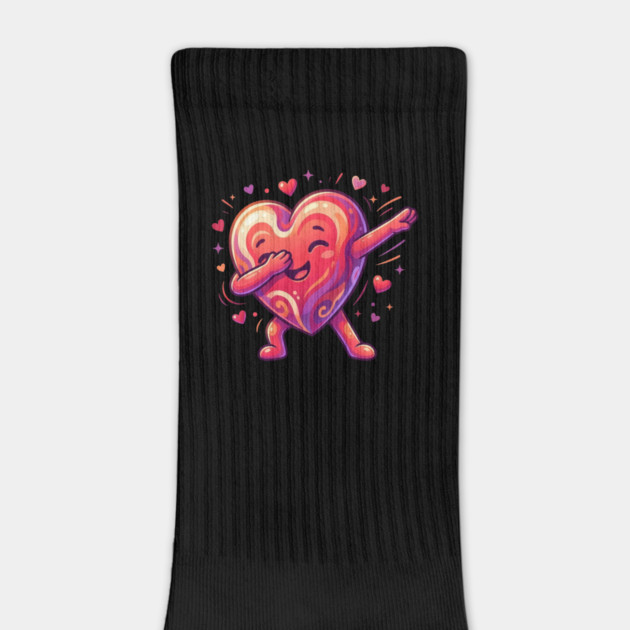 Dabbing Heart Cute Love Humor by Creatifly Graphic Tees