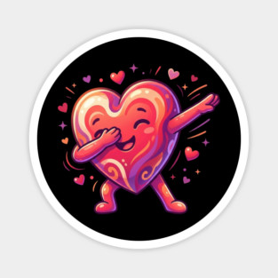 Dabbing Heart Cute Love Humor Magnet