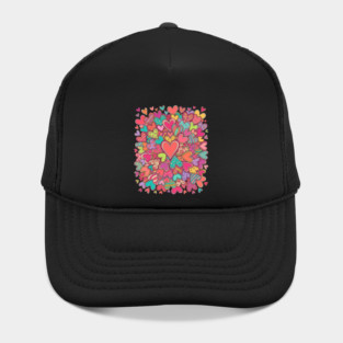 Colorful Heart Collage Love Hat