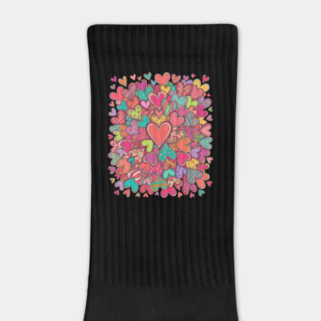 Colorful Heart Collage Love by Creatifly Graphic Tees