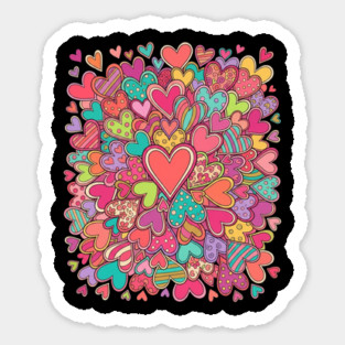 Colorful Heart Collage Love Magnet