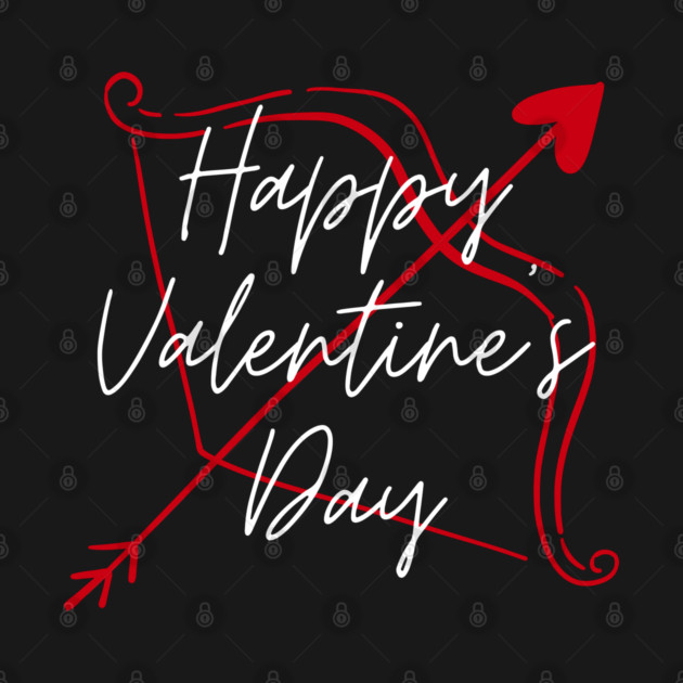 Happy Valentine’s Day Cupid Arrow Heart by Creatifly Graphic Tees