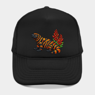 Gila Monster Stained Glass Desert Wildlife Art Hat