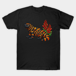 Gila Monster Stained Glass Desert Wildlife Art T-Shirt