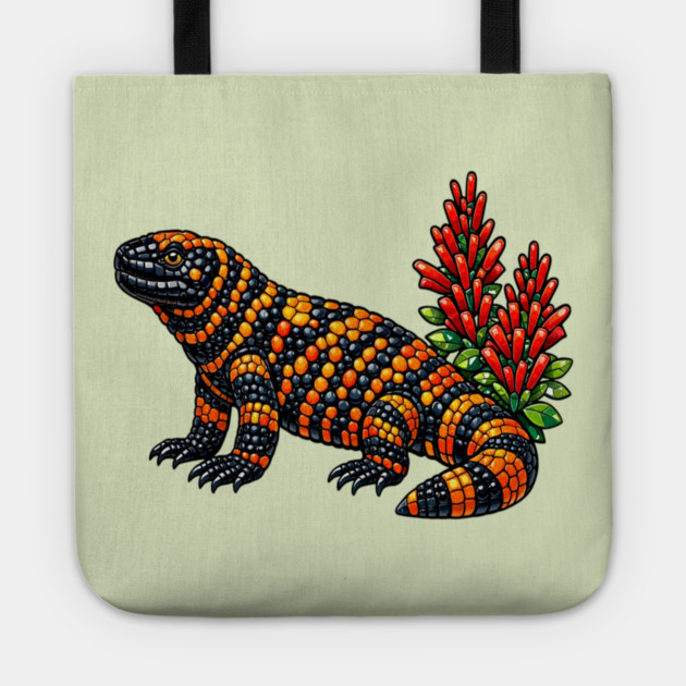 Gila Monster Stained Glass Desert Wildlife Art Tote by BirdsnStuff