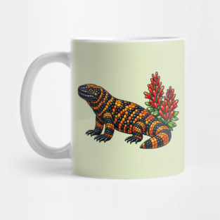Gila Monster Stained Glass Desert Wildlife Art Mug