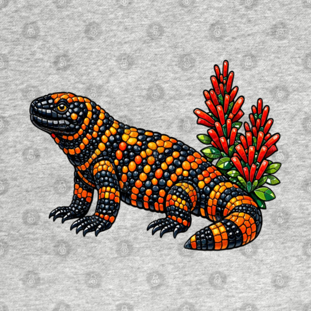 Gila Monster Stained Glass Desert Wildlife Art by BirdsnStuff