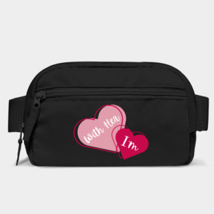 I'm With Her Valentine Hearts Couples Matching Love Bag