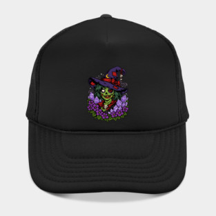 February Zombie Witch with Gems and Flowers Hat