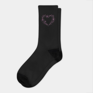 Floral Heart Outline Socks