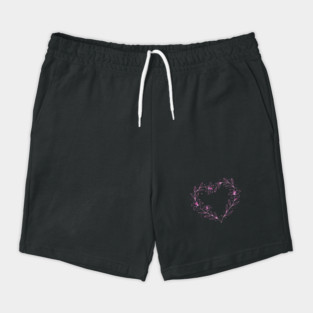 Floral Heart Outline Shorts