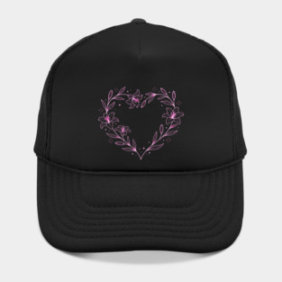 Floral Heart Outline Hat