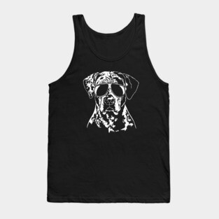 Funny Catahoula Leopard Dog with sunglasses Tank Top