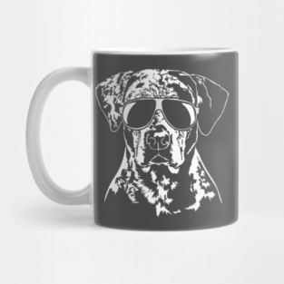 Funny Catahoula Leopard Dog with sunglasses Mug