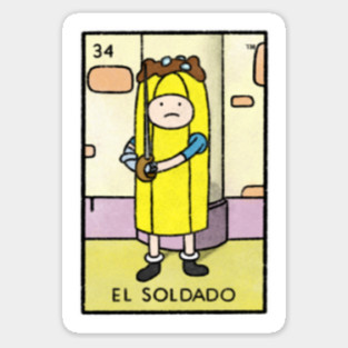 Adventure Time Loteria - El Soldado/Banana Guard Finn Sticker