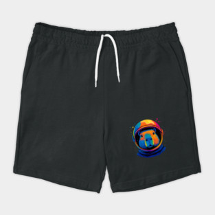 Cute Space Funny Capybara Astronaut Shorts