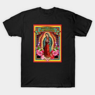Virgin Mary of Guadalupe Holy Card T-Shirt
