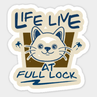 Smiling Retro Cartoon Cat Head Sticker