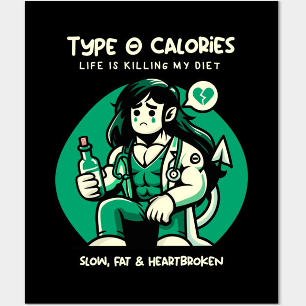 TYPE O CALORIES Wall Art by artslaves