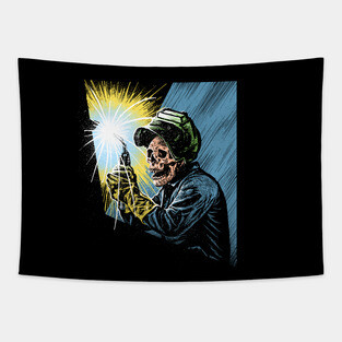 Welder skull Tapestry
