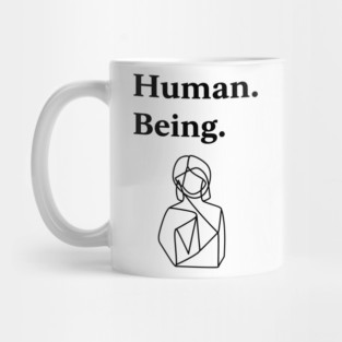 Human Being Abstract Minimalist Line Art Mug