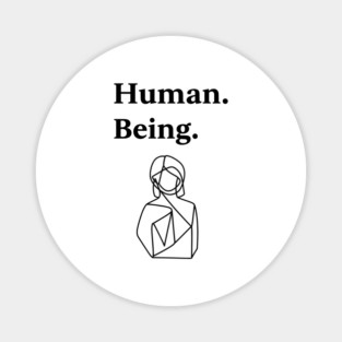 Human Being Abstract Minimalist Line Art Magnet