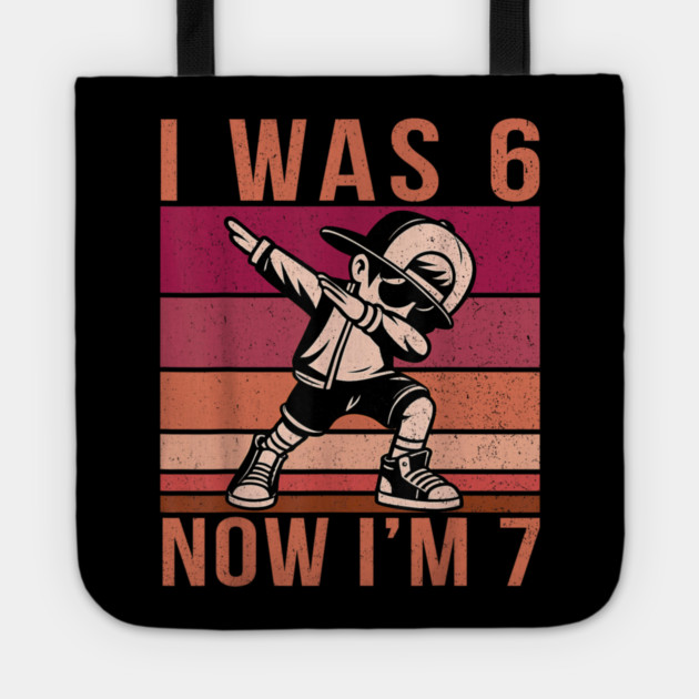 I was 6 Now I'm 7 67 Six Seven Meme 7 Years Old Birthday Tote by dtr_art