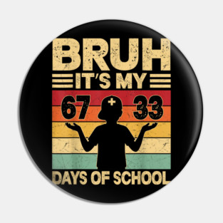 Bruh It's My 100 Days Of School Pin