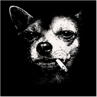 Dog-Smoking-Cigarette Posters and Art