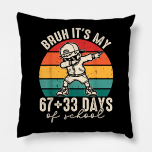 100 Days Of School 67+33 Pillow