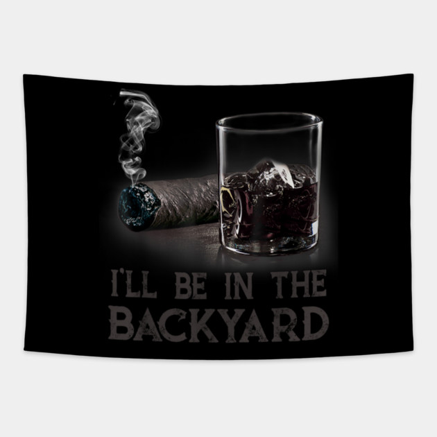 Ill-Be-In-The-Backyard Tapestry by dtr_art