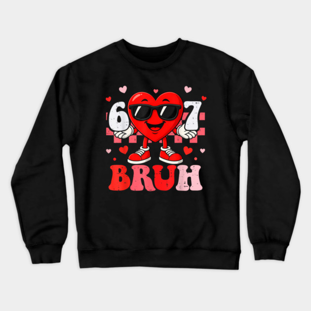 Bruh It's My 100 Days Of School Crewneck Sweatshirt by dtr_art