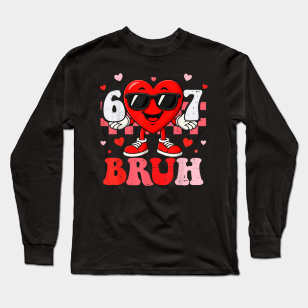 Bruh It's My 100 Days Of School Long Sleeve T-Shirt by dtr_art