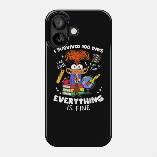 100 day of school Phone Case by dtr_art