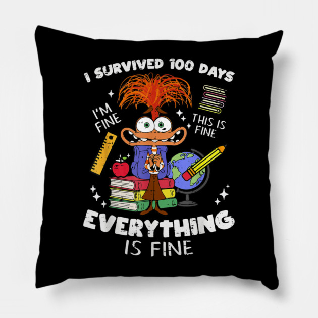 100 day of school Pillow by dtr_art