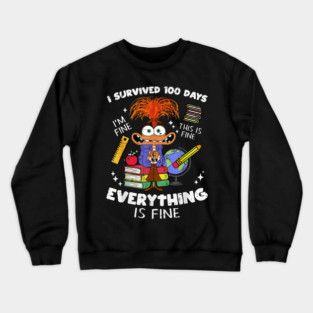 100 day of school Crewneck Sweatshirt