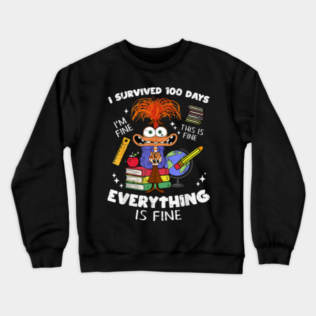 100 day of school Crewneck Sweatshirt by dtr_art