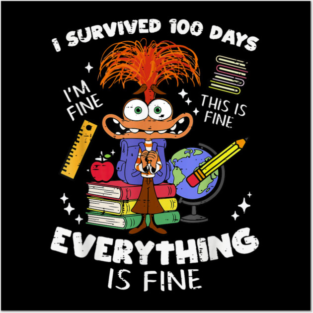 100 day of school Wall Art by dtr_art