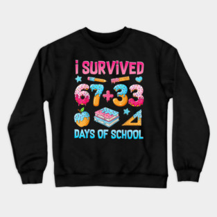 I-Survived-67-Days-of-School Crewneck Sweatshirt